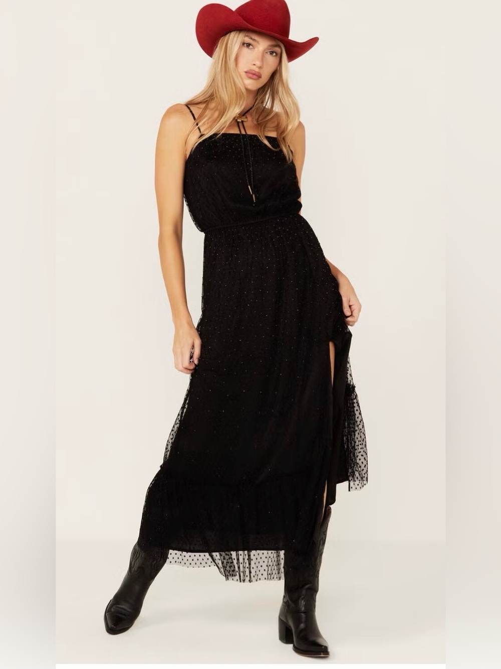 Shyanne Chiffon Mesh Maxi Dress